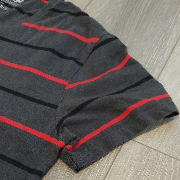 Carbon Black and Red Striped Tee - Picture 7 of 11